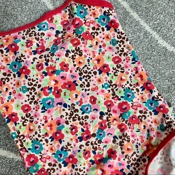 FloatiMini Coral Floral One Piece Bathing Swimsuit - Picture 2 of 5